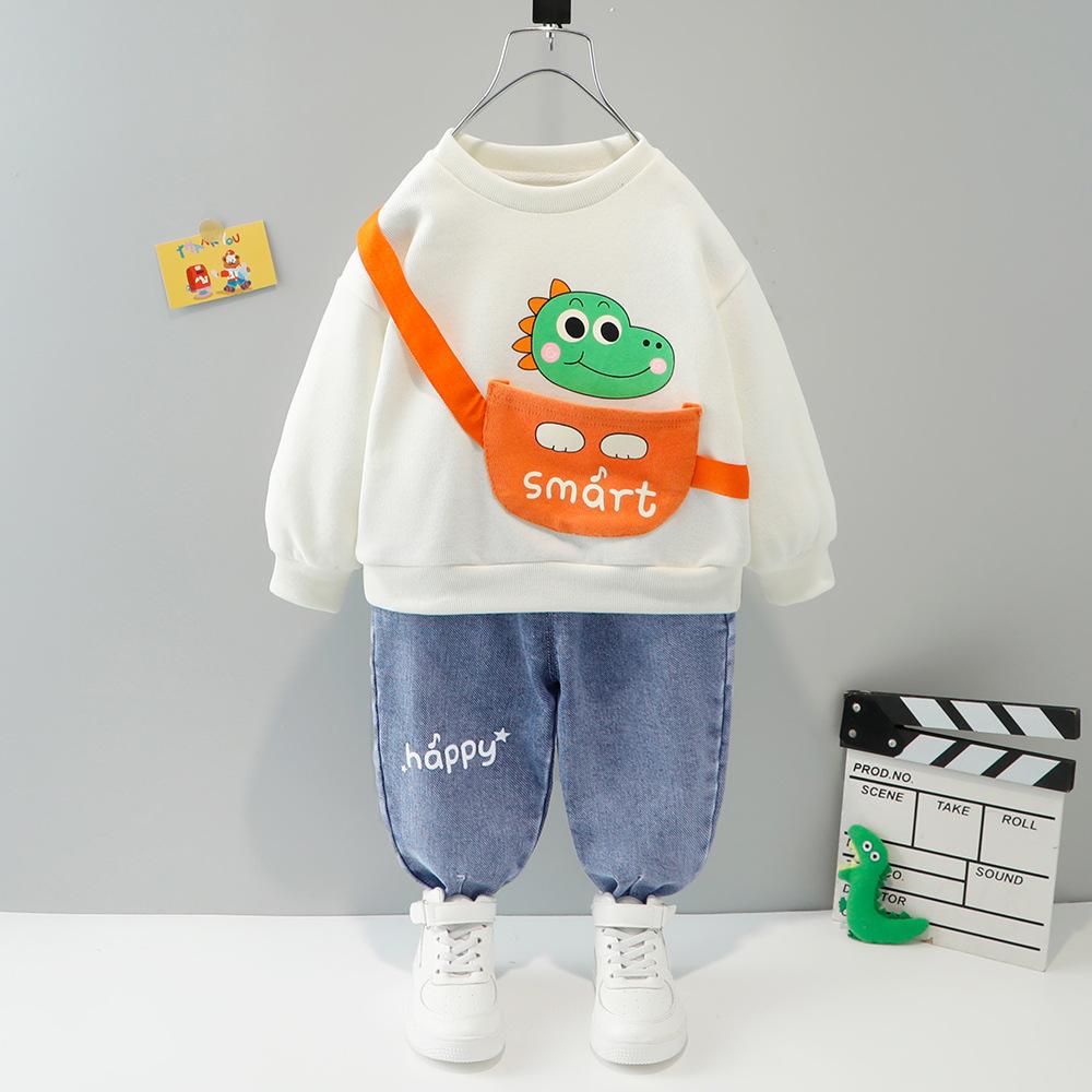 Boys Long Sleeve Hoodie Suit Cute Autumn Set Baby Wholesales