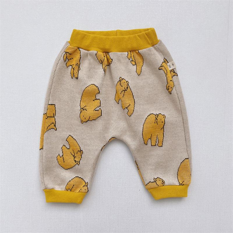 Baby Boys Autumn Korean Knitted Woolen Pants Wholesale Clothing Baby