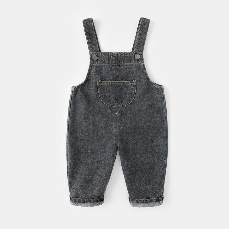 Baby Boys Jeans Suspenders Spring and Autumn Fashion Korean Pants Baby Clothing Cheap Wholesale