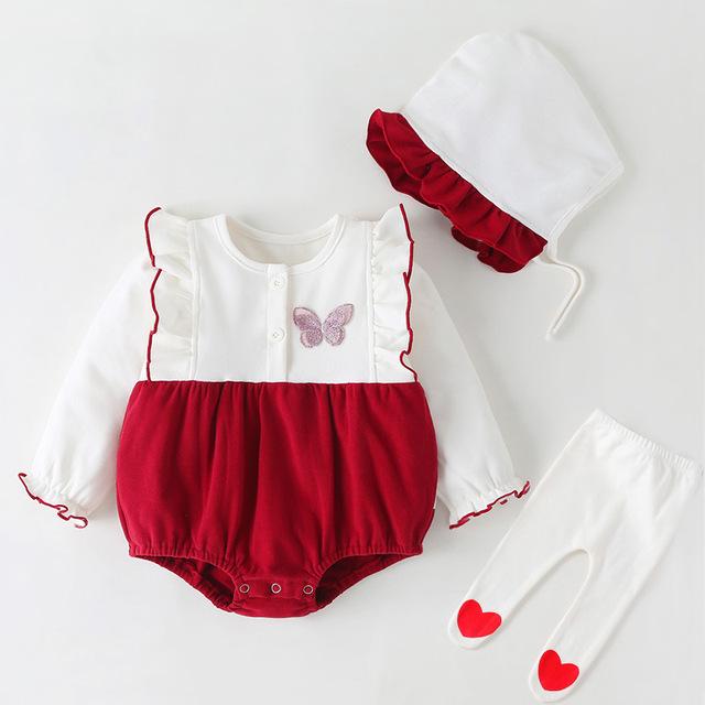 Newborn Bow-tie Long-sleeve Spring and Autumn Jumpsuit Wholesale Clothing Baby