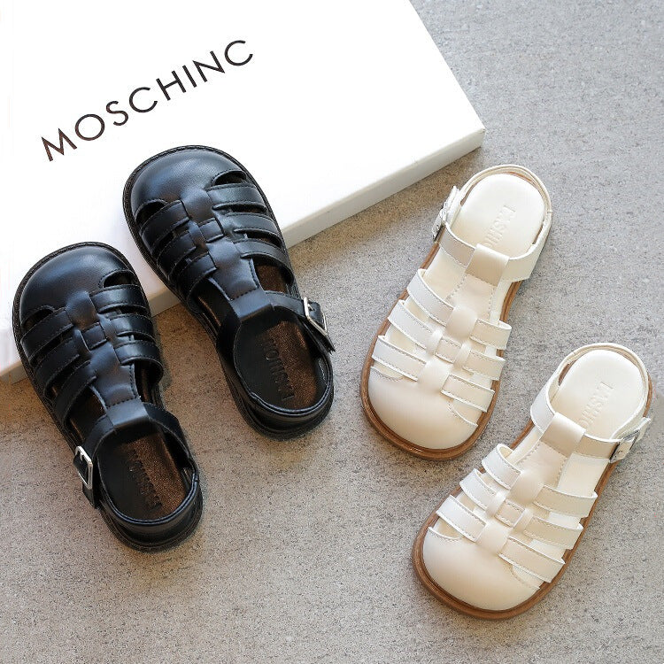 Girls Package Head Sandals 2022 Summer Models of Children's Shoes Non-slip Hollow Casual Princess Sandals Roman Shoes