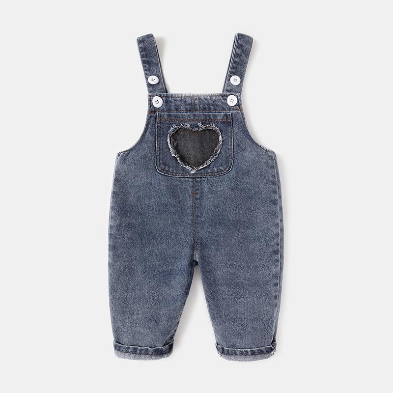 Baby Girls Spring/Autumn Lovely Denim Suspenders Boutique Baby Clothes Wholesale