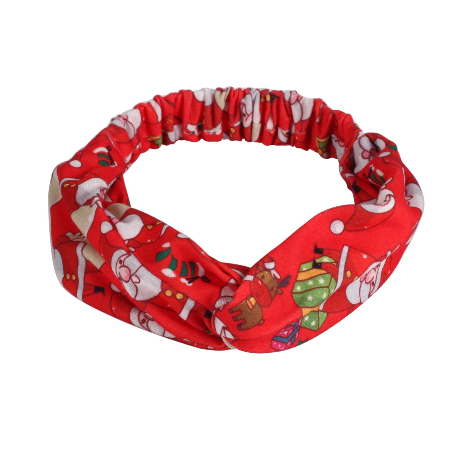 MOQ:8pcs Christmas Santa Claus Print Hair Band Wholesale