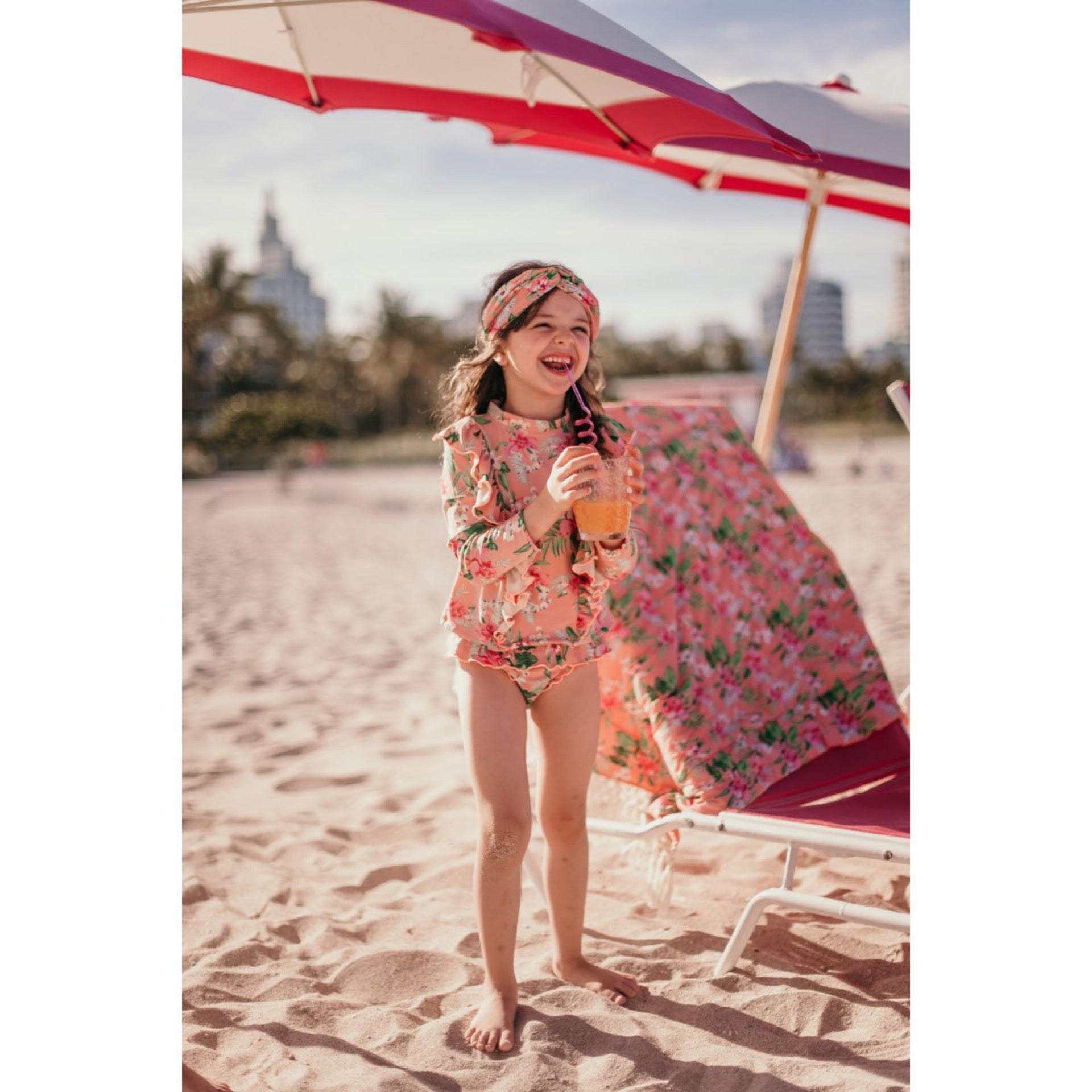 Long-sleeved Split Swimsuit Children's Swimsuit Girls One-piece Swimsuit Cute Baby