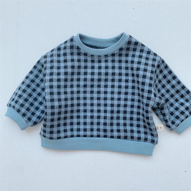 Baby Boys Korean Knitted Hoodie Long-sleeve Pullover Bottom Sweater Wholesale Clothing Baby