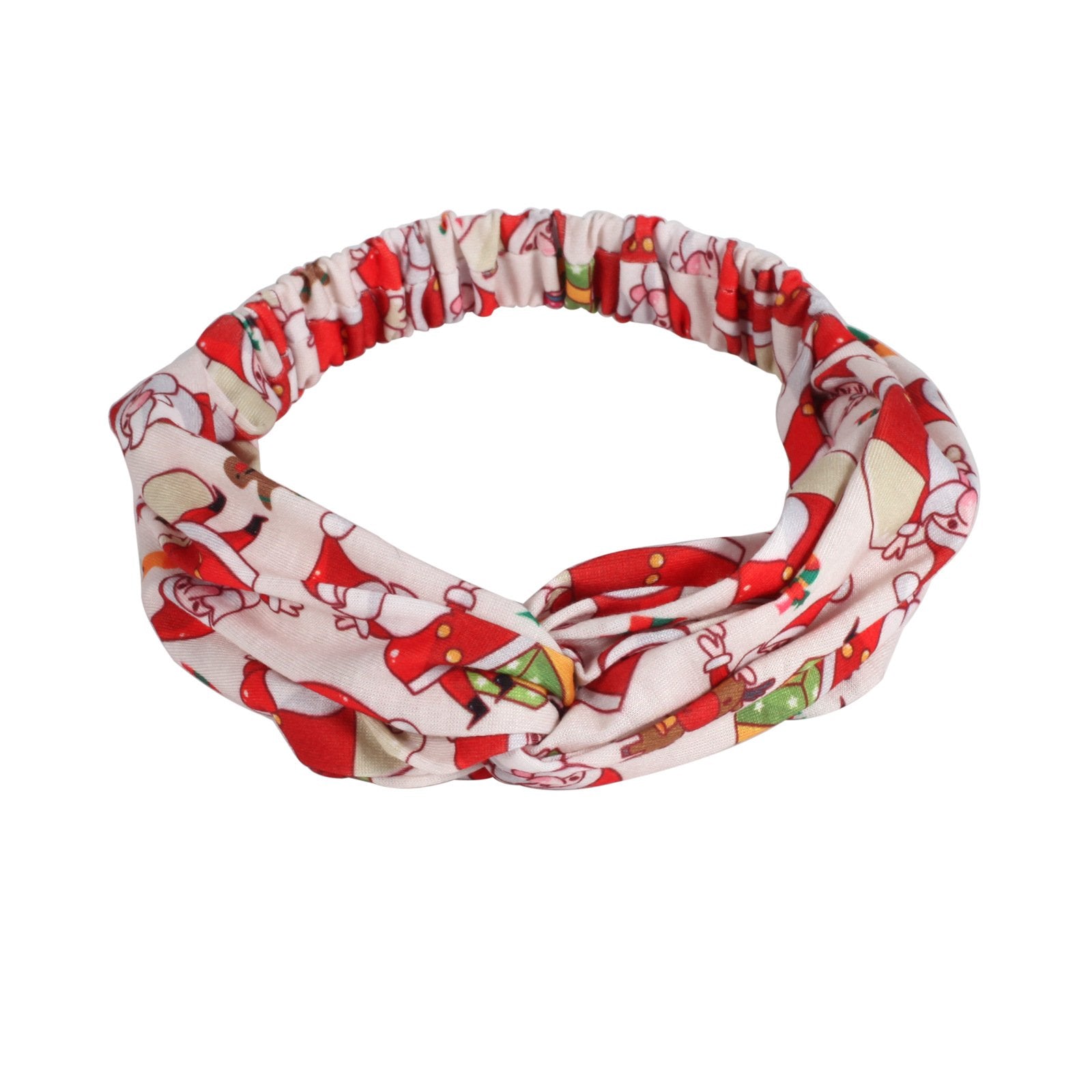 MOQ:8pcs Christmas Santa Claus Print Hair Band Wholesale