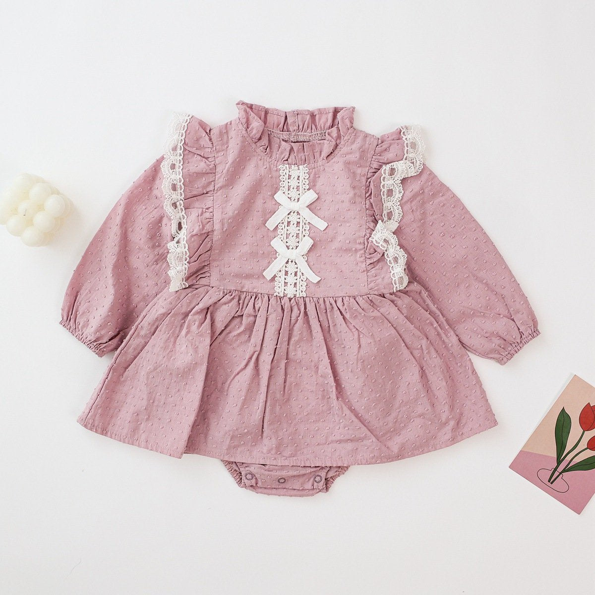 Girls Lolita Long Sleeve Lace Fashion Jumpsuit Wholesale Baby Rompers