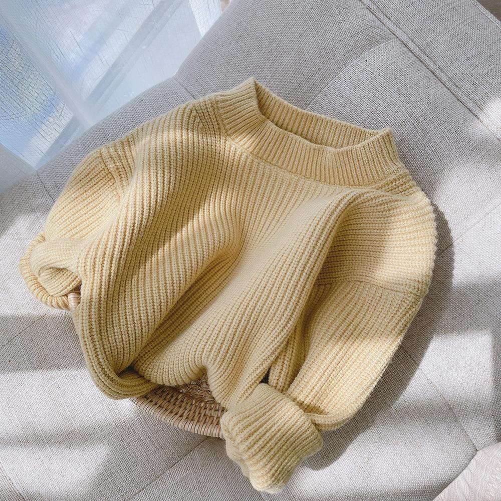 Girls Turtleneck Sweater Loose Knitted Undershirt Wholesale Girl Clothing