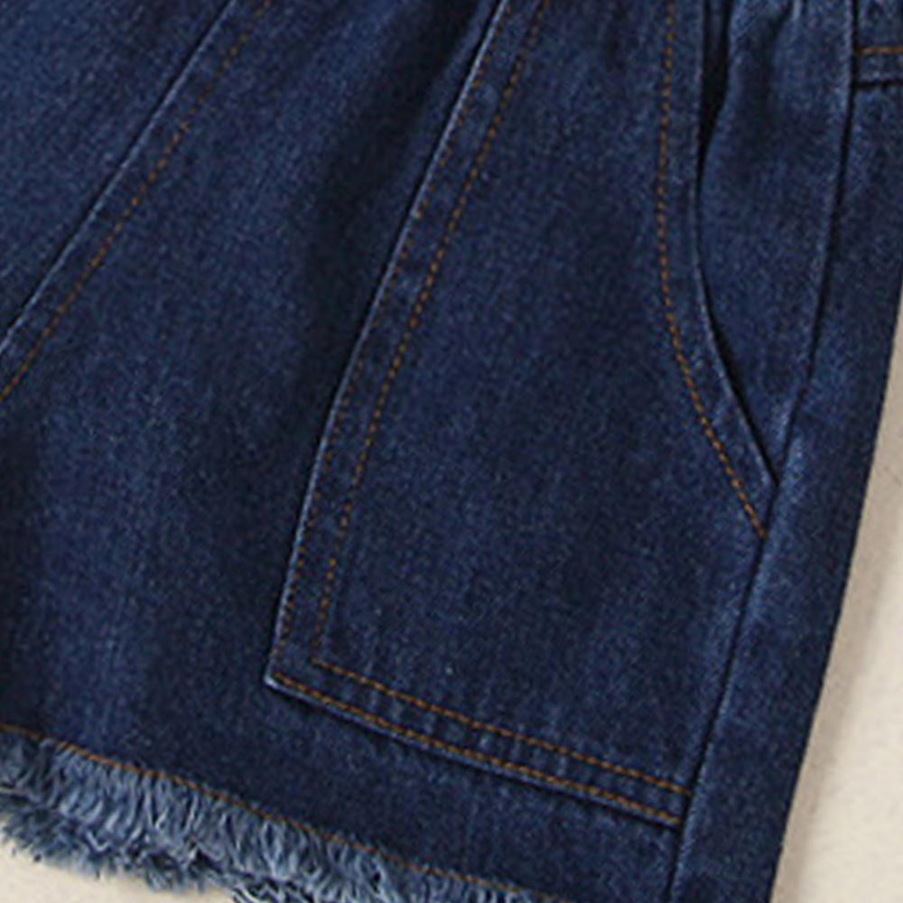 Girls Off Shoulder Solid Short Sleeve Top & Denim Shorts wholesale kids clothing suppliers
