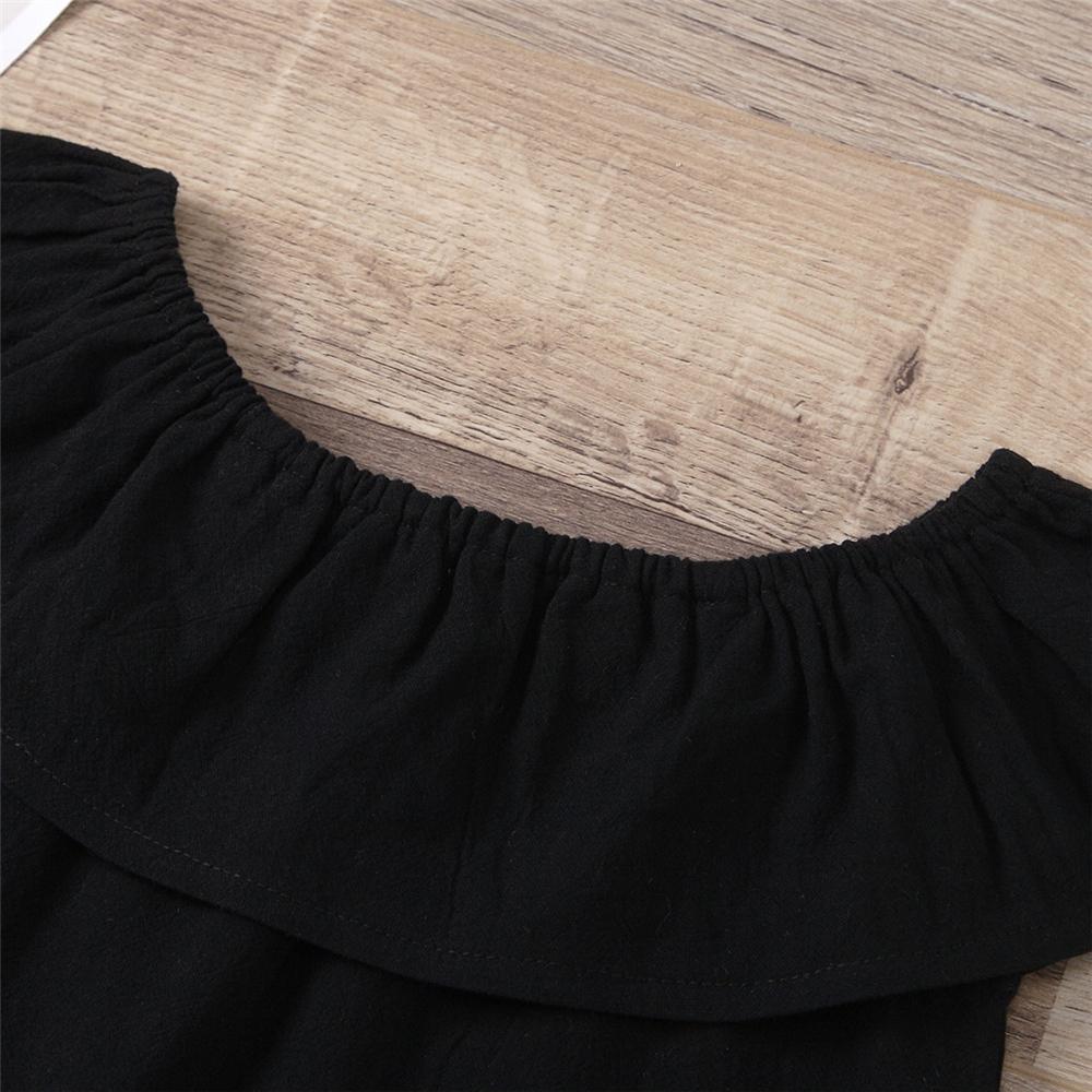 Girls Off Shoulder Top & Ripped Shorts wholesale kids clothing