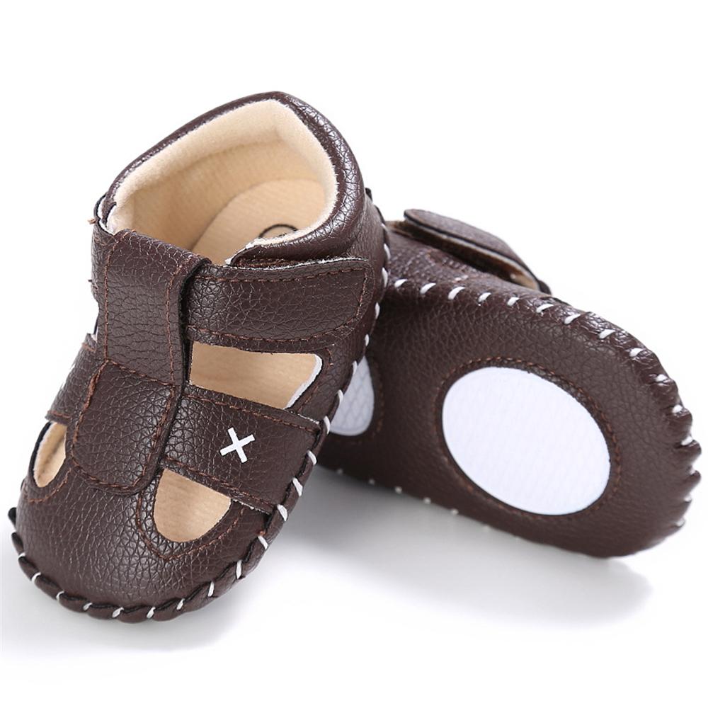 Baby PU Hollow-out Magic Tape Non-Slip Sandals Wholesale Baby Shoes