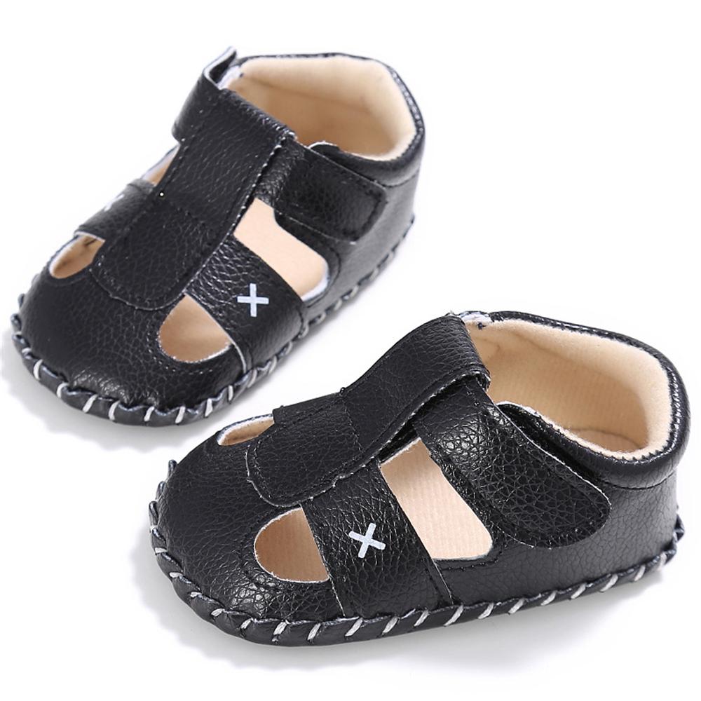 Baby PU Hollow-out Magic Tape Non-Slip Sandals Wholesale Baby Shoes