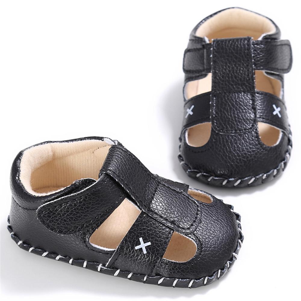 Baby PU Hollow-out Magic Tape Non-Slip Sandals Wholesale Baby Shoes