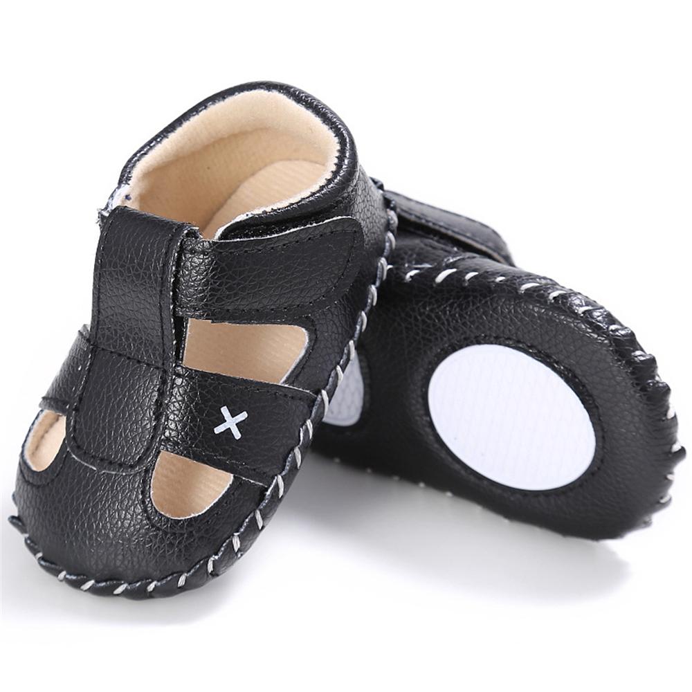 Baby PU Hollow-out Magic Tape Non-Slip Sandals Wholesale Baby Shoes