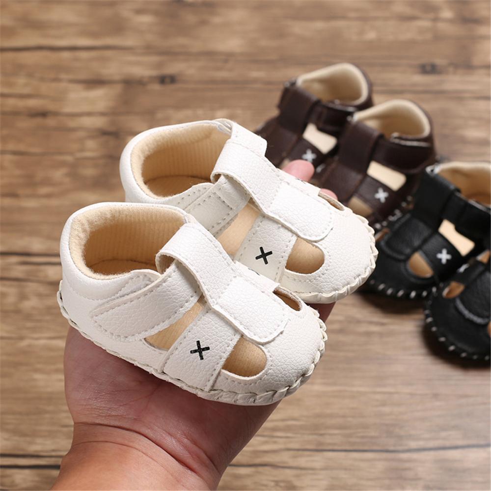 Baby PU Hollow-out Magic Tape Non-Slip Sandals Wholesale Baby Shoes