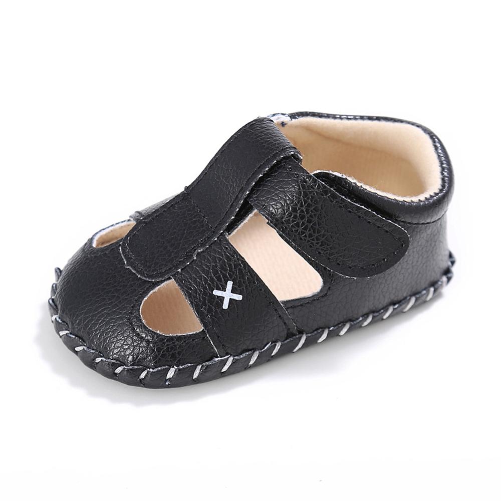 Baby PU Hollow-out Magic Tape Non-Slip Sandals Wholesale Baby Shoes