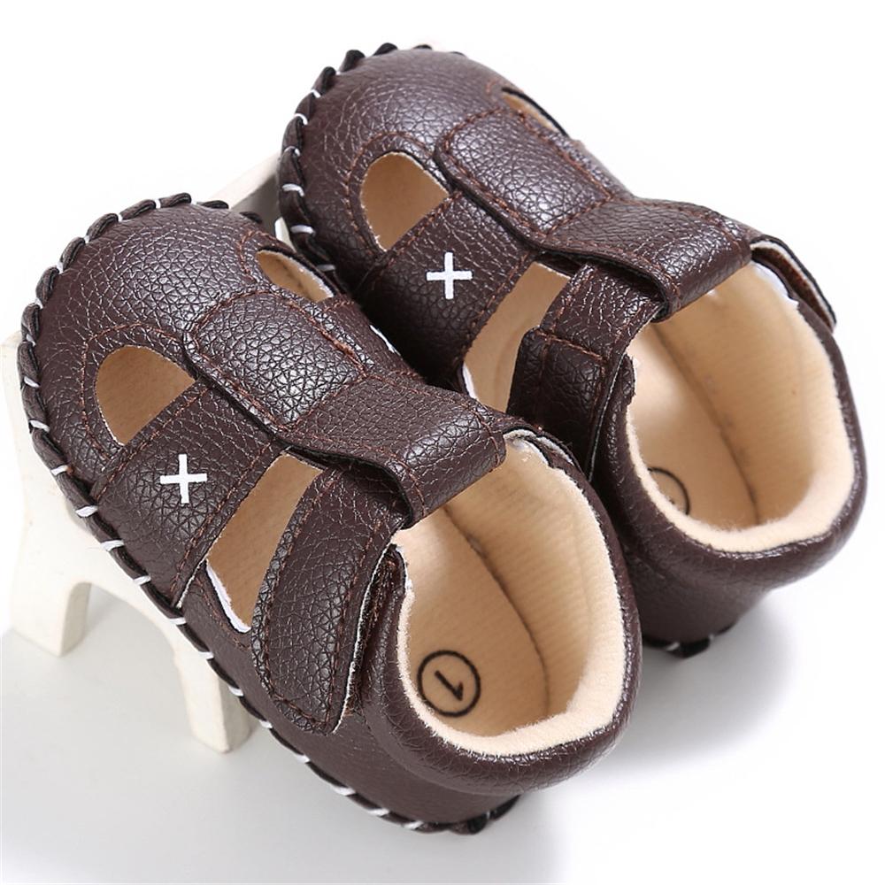 Baby PU Hollow-out Magic Tape Non-Slip Sandals Wholesale Baby Shoes