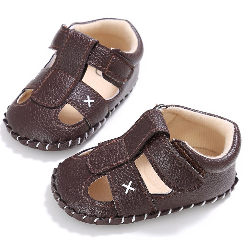 Baby PU Hollow-out Magic Tape Non-Slip Sandals Wholesale Baby Shoes