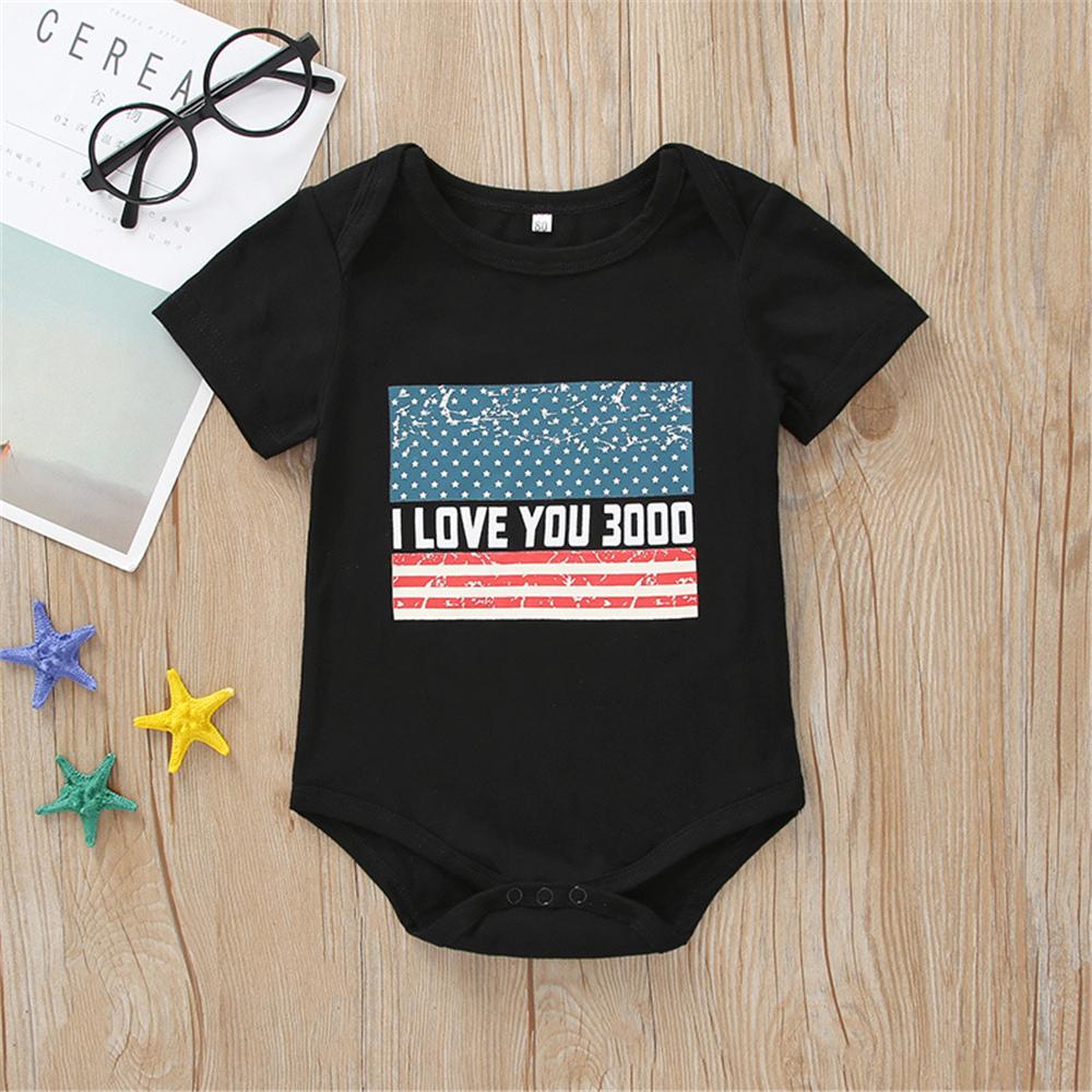 Parent-Child Letter Printed Love You Short Sleeve Summer Top Mommy And Me Wholesale Clothing
