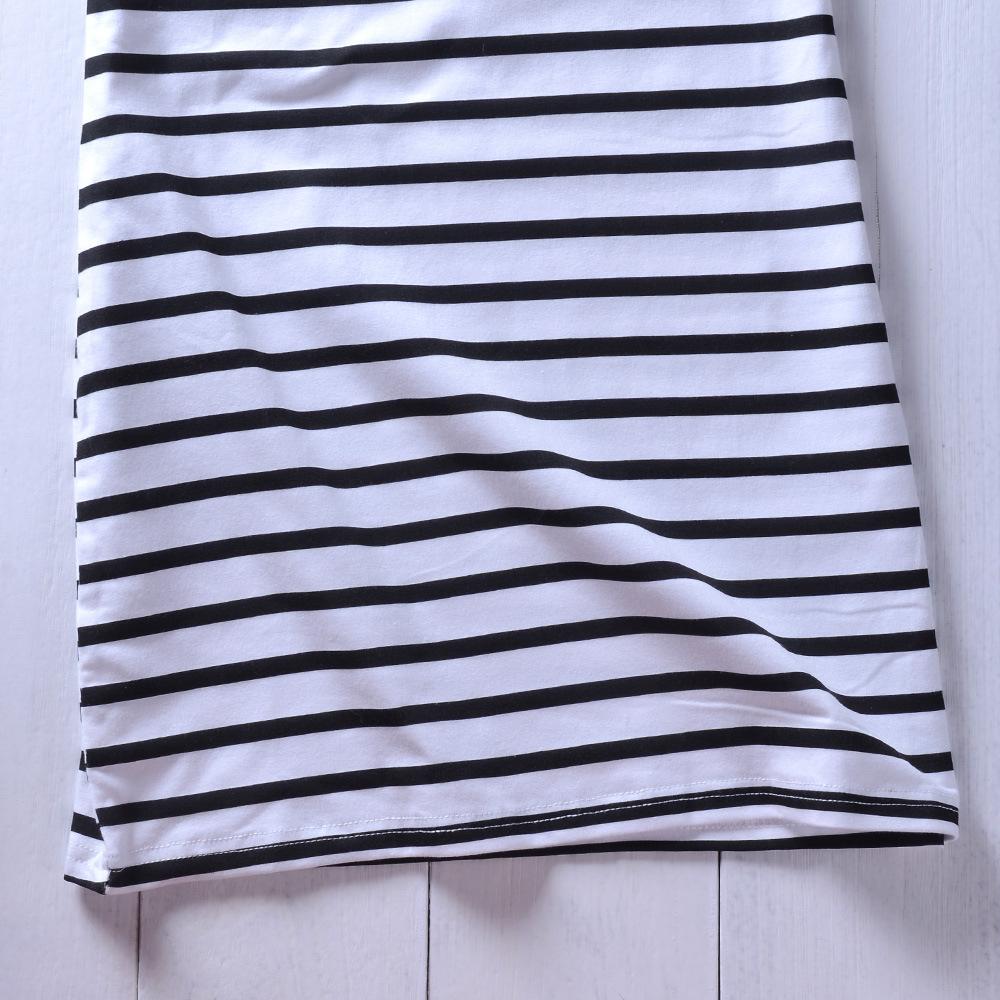 Parent-Child Striped Short Sleeve Casual Dresses mommy and me wholesale