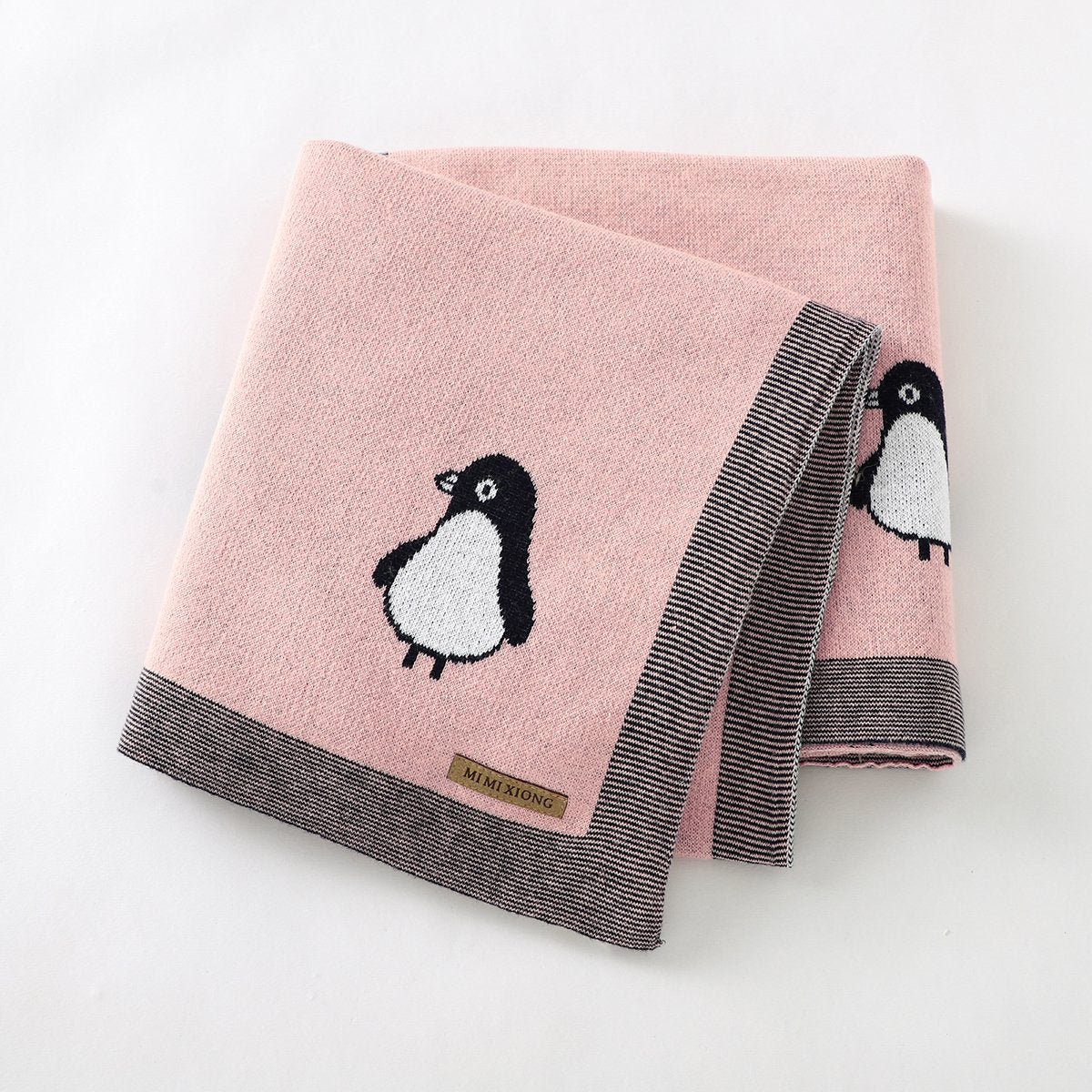 Penguin Jacquard Blanket For Babies And Toddlers Wholesale Baby Clothes