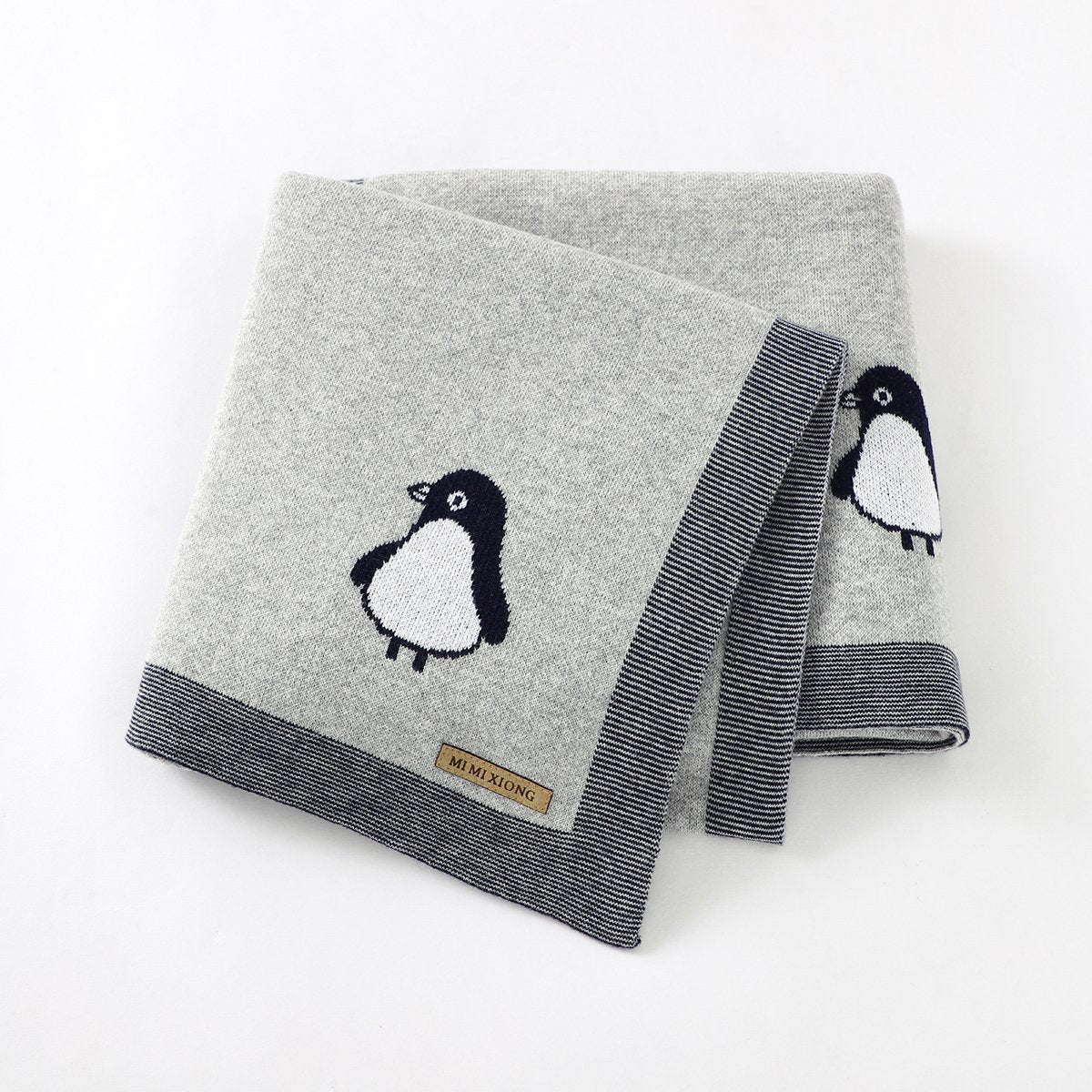 Penguin Jacquard Blanket For Babies And Toddlers Wholesale Baby Clothes