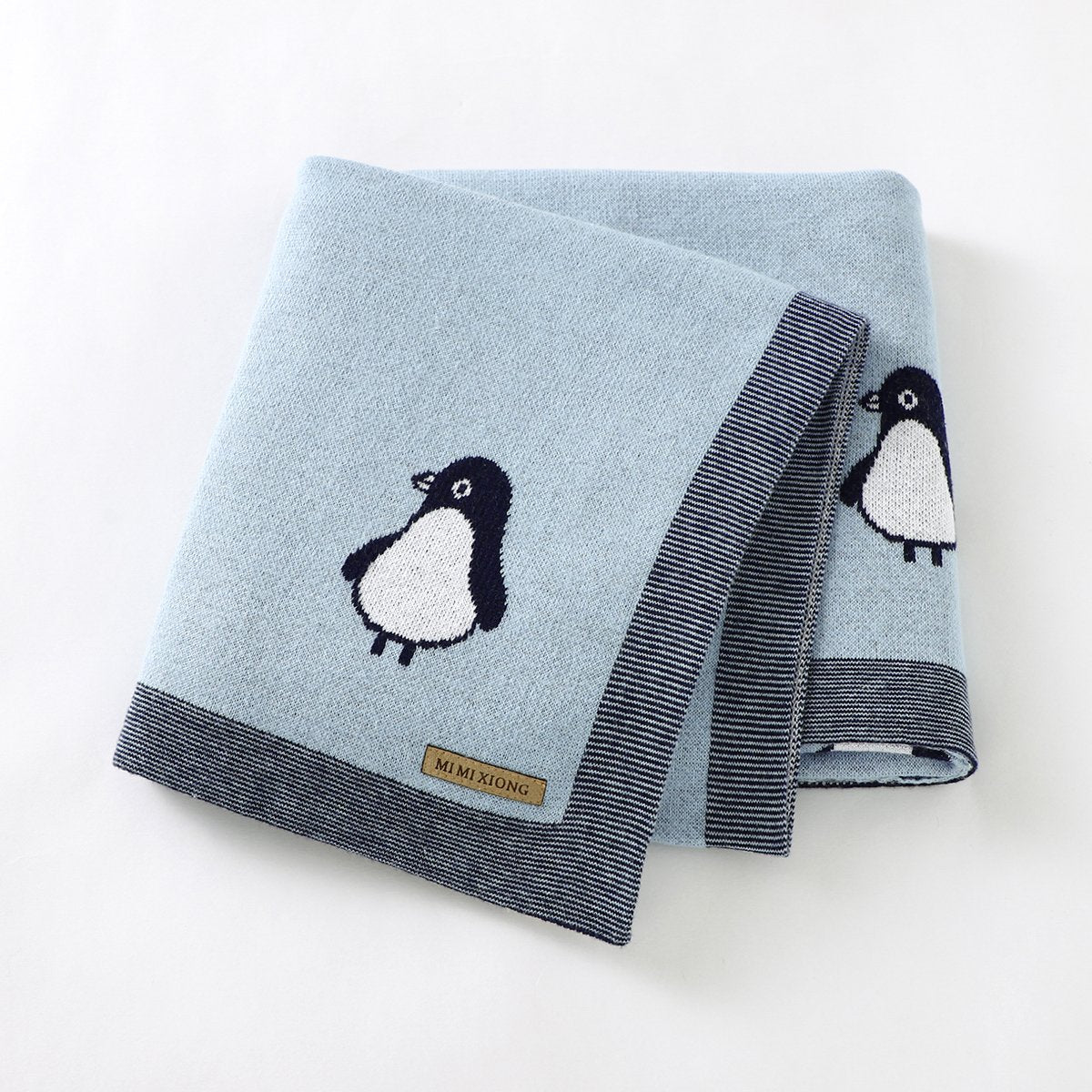 Penguin Jacquard Blanket For Babies And Toddlers Wholesale Baby Clothes