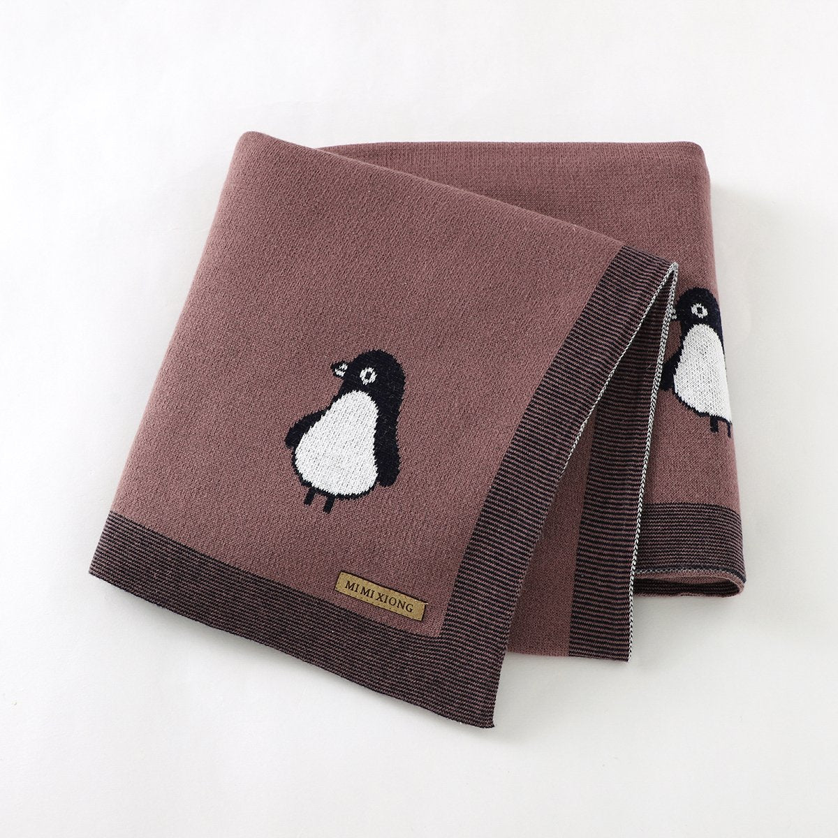 Penguin Jacquard Blanket For Babies And Toddlers Wholesale Baby Clothes