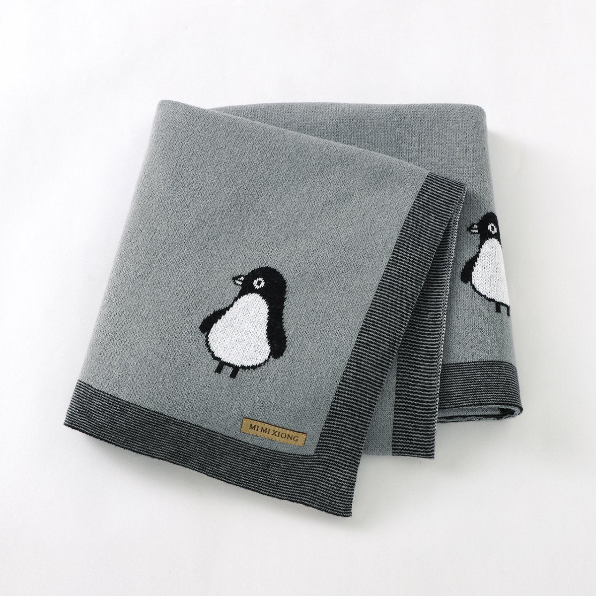 Penguin Jacquard Blanket For Babies And Toddlers Wholesale Baby Clothes