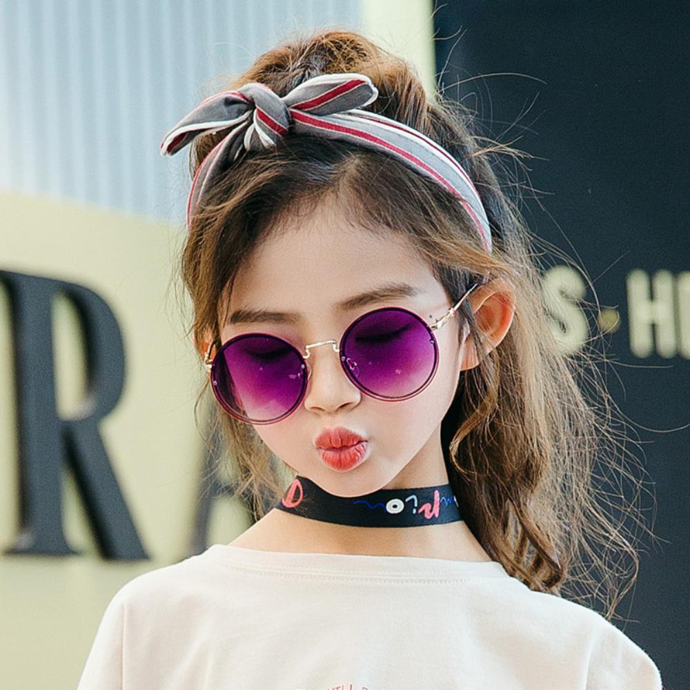 Personalized Round Lens Rimless Kids Sunglasses Accessories Wholesale