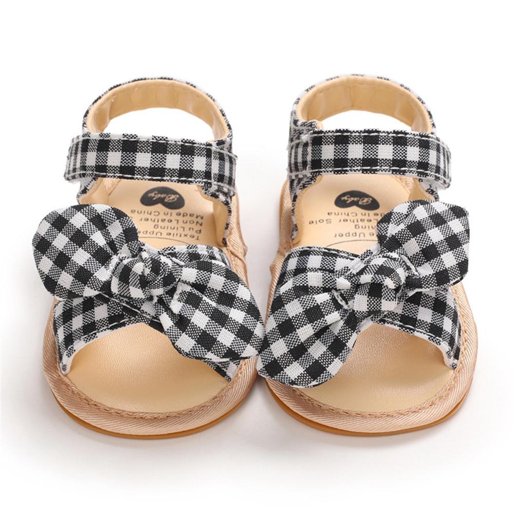 Baby Girls Plaid Bow Princess Sandals Wholesale Infant Shoes