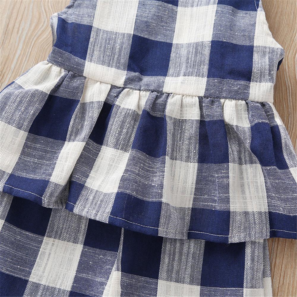 Girls Plaid Casual Jumpsuit Wholesale Little Girl Boutique Clothing