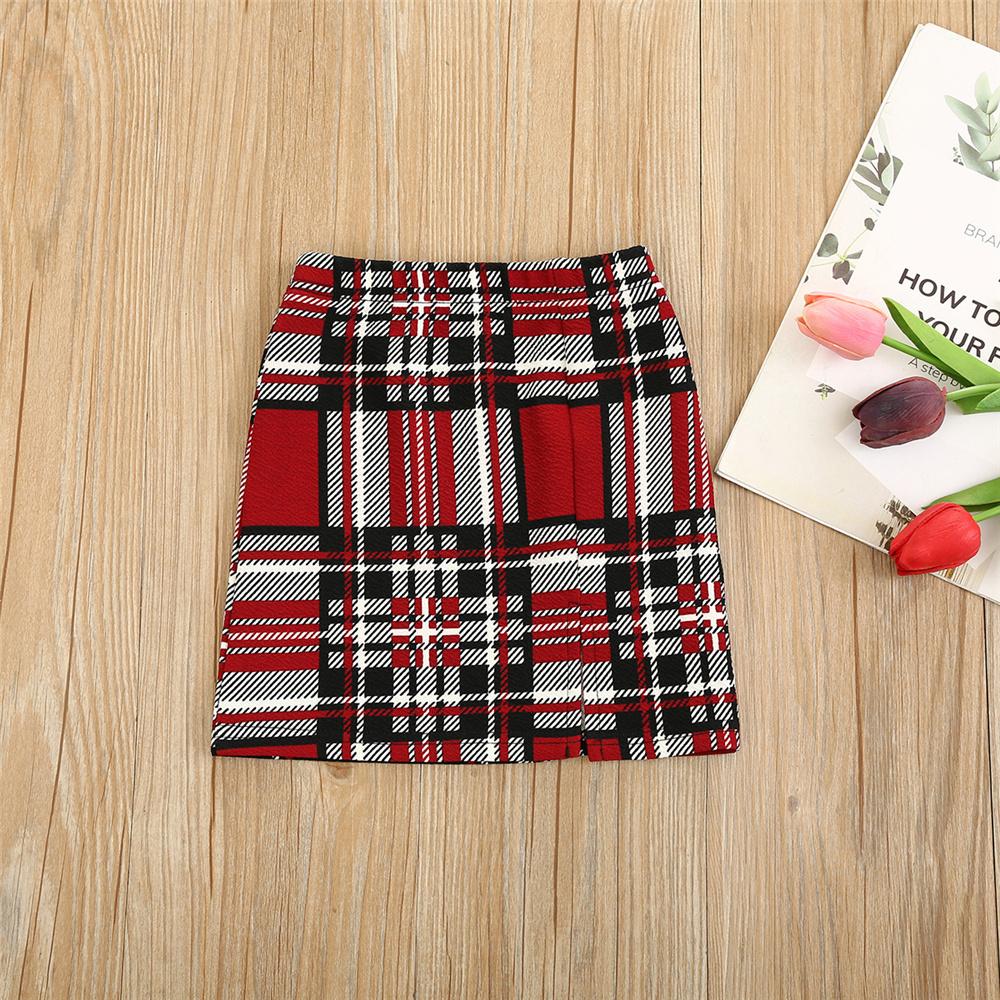 Girls Plaid Fashion Skirt Wholesale Children'S Boutique Clothing Suppliers Usa