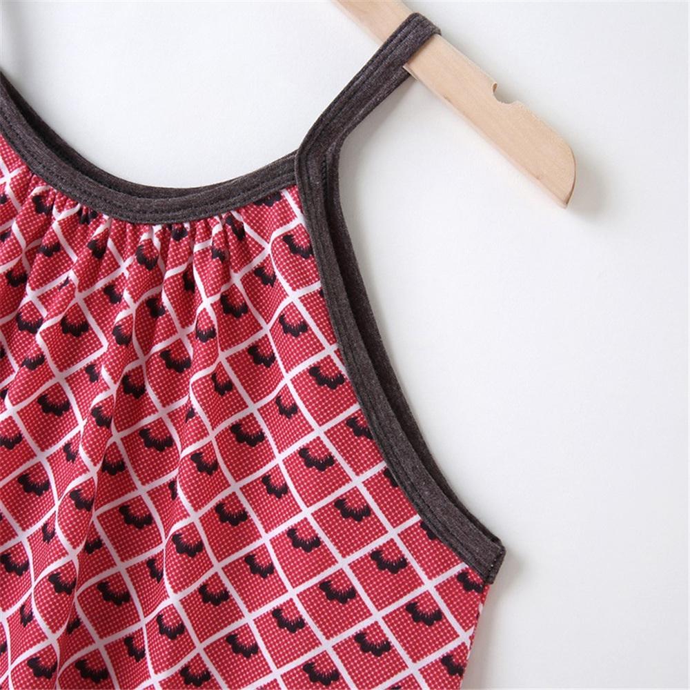 Girls Plaid Pattern Printed Pocket Casual Suspender Jumpsuit Wholesale Childrens Boutique Clothing Suppliers