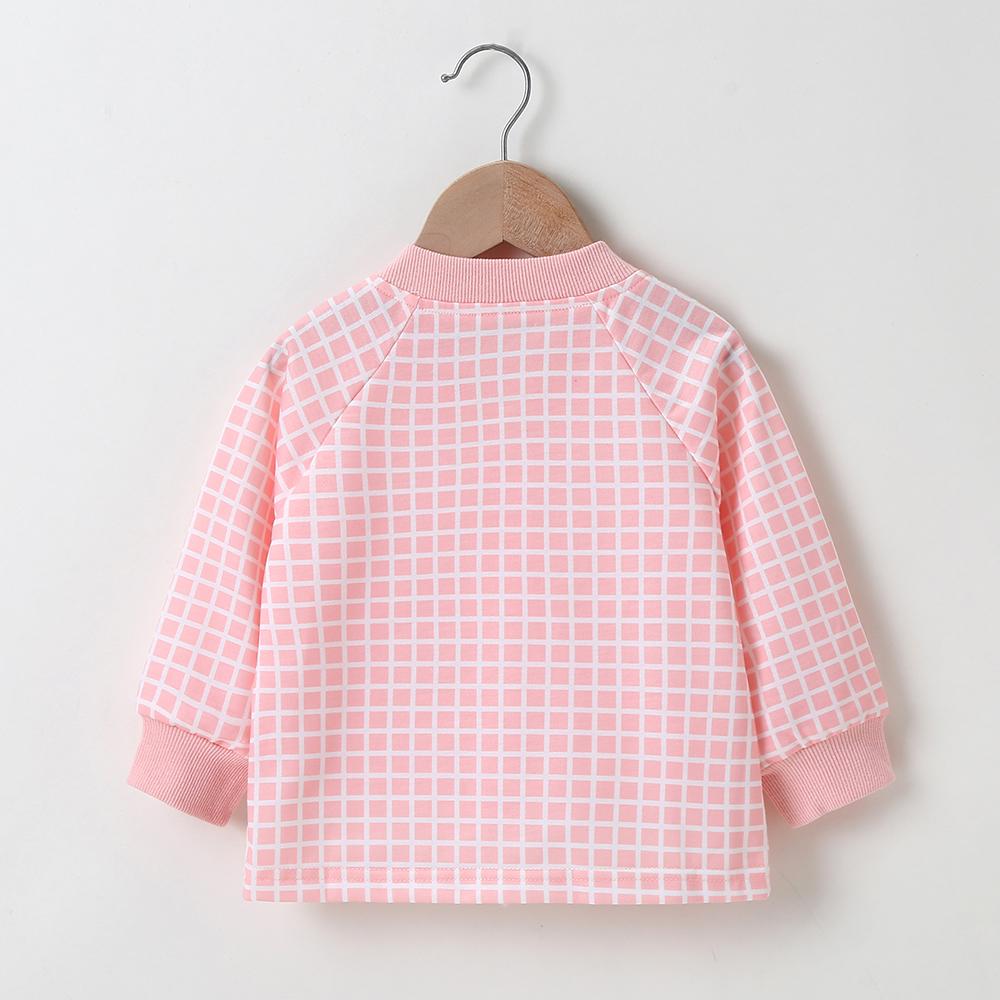 Baby Girls Pocket Plaid Zipper Long Sleeve Jackets Baby Clothes Wholesale Suppliers