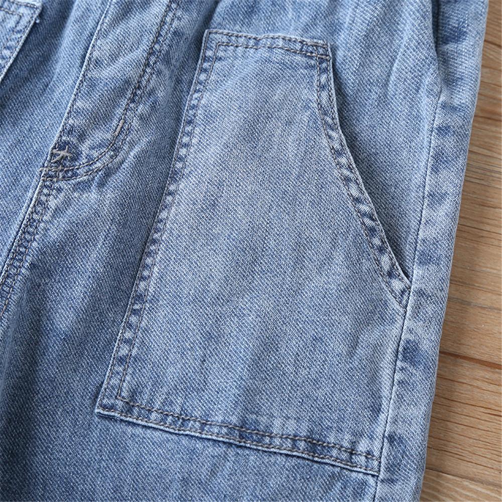 Unisex Pocket Solid Color All Season Jeans wholesale childrens clothing vendors