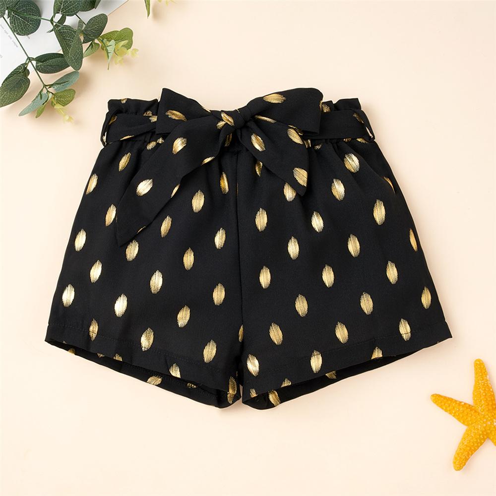 Girls Polka Dot Casual Shorts Wholesale Boutique Clothes For Kids