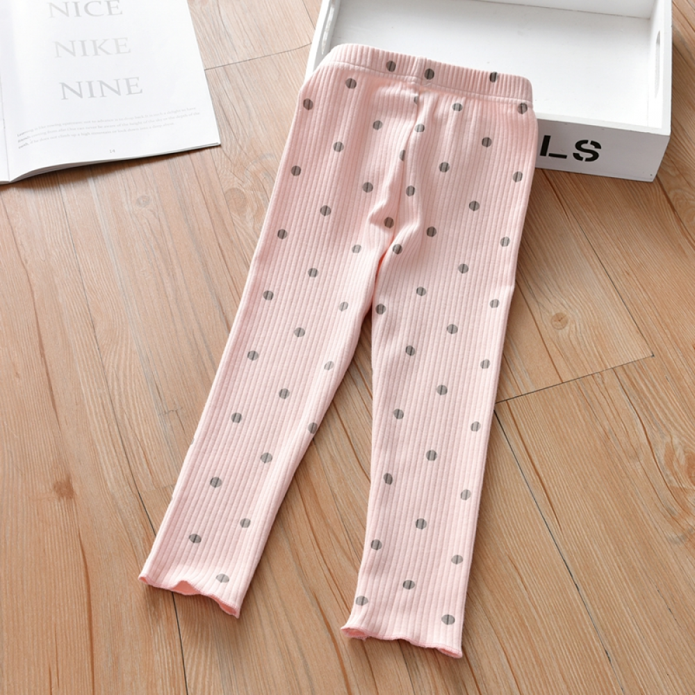 Girls Polka Dot Floral Printed Pants wholesale kids clothing