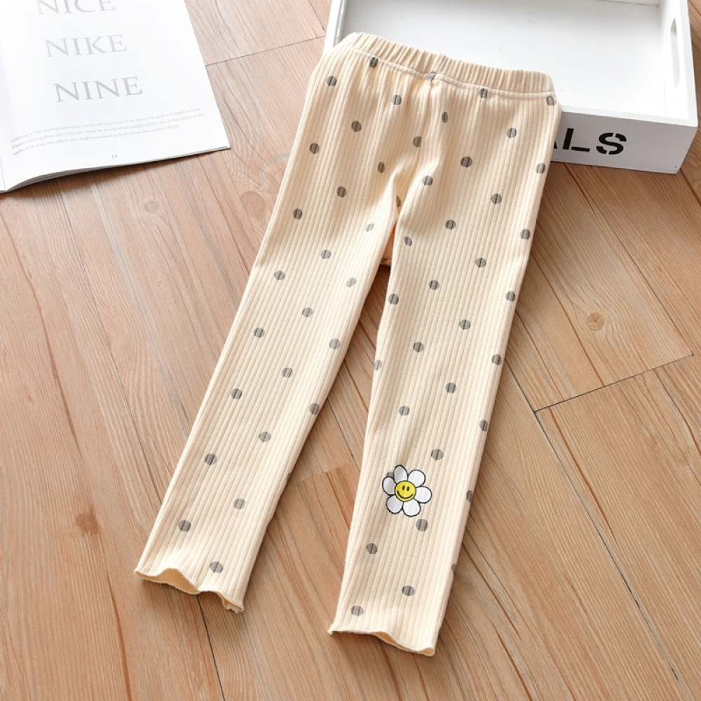 Girls Polka Dot Floral Printed Pants wholesale kids clothing