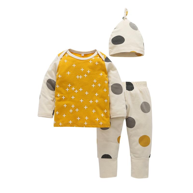 Baby Boys Polka Dot Long Sleeve Top & Pants & Hat wholesale baby