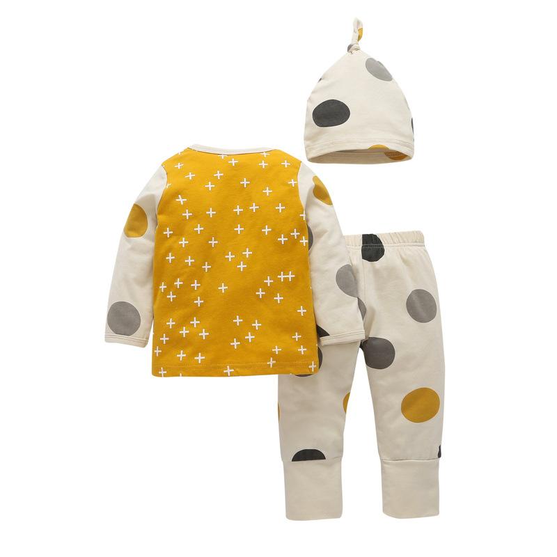 Baby Boys Polka Dot Long Sleeve Top & Pants & Hat wholesale baby