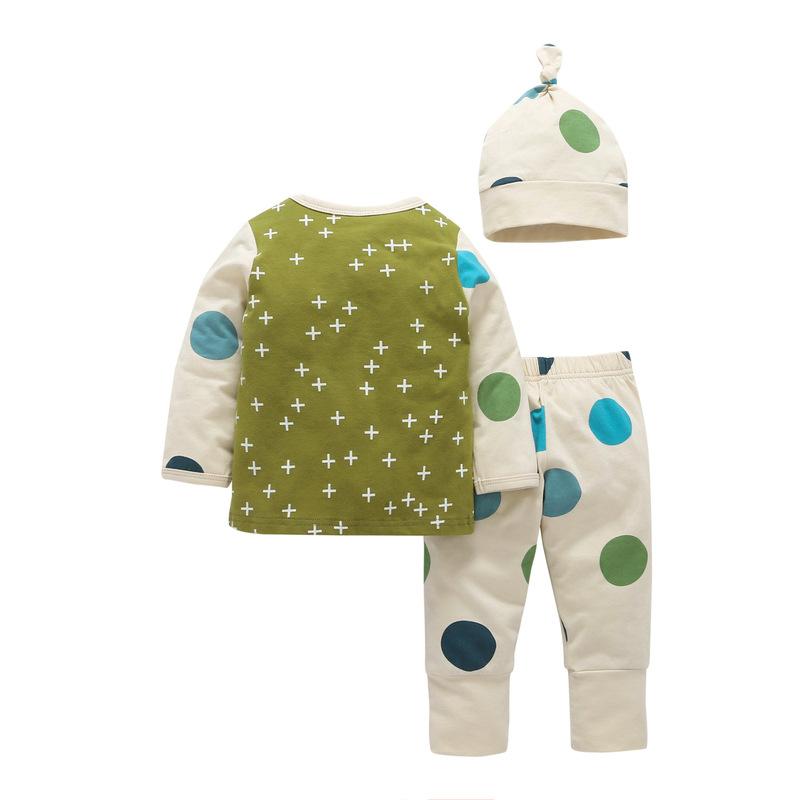 Baby Boys Polka Dot Long Sleeve Top & Pants & Hat wholesale baby