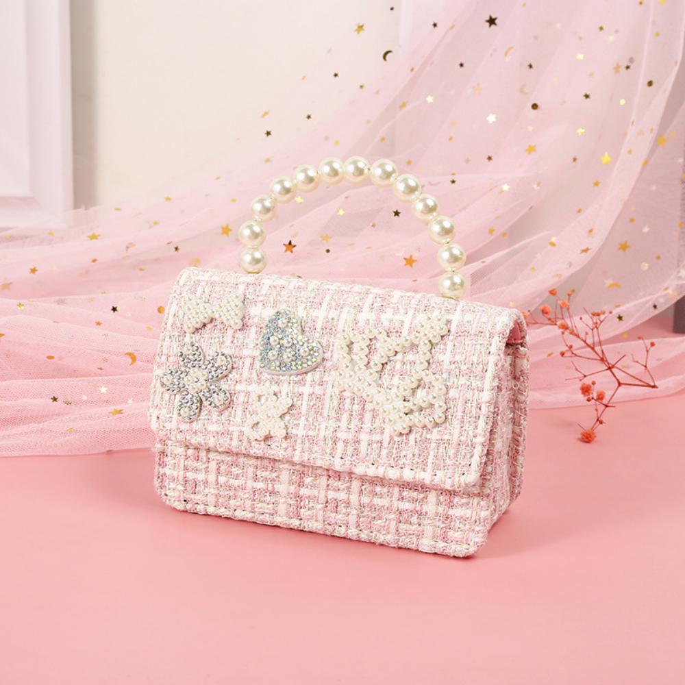 Portable Pearl Diagonal Chain Little Princess Cute Bag Children's Bags Wholesale