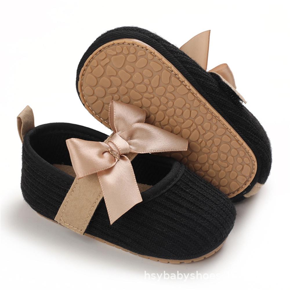 Baby Princess Magic Tape Bow Decor Non-Slip Shoes Baby Shoe Wholesale