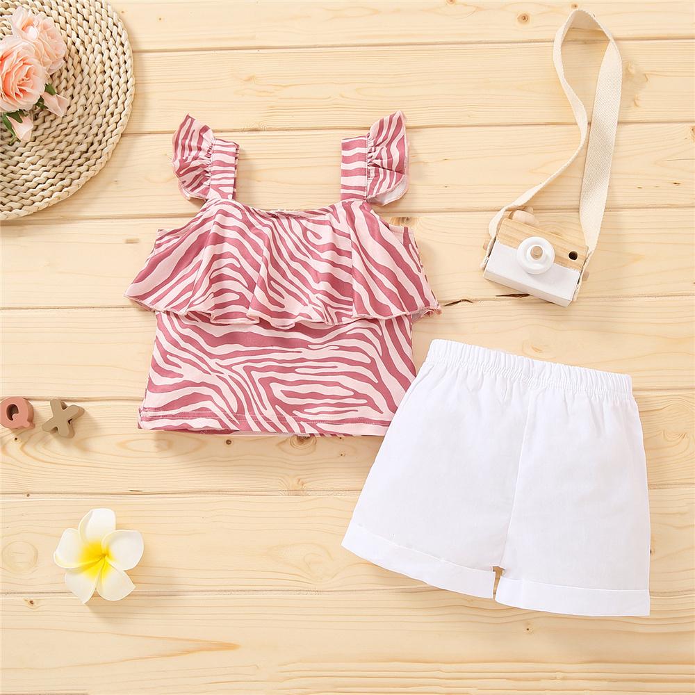Girls Printed Sling Top & Shorts wholesale children's boutique clothing suppliers usa