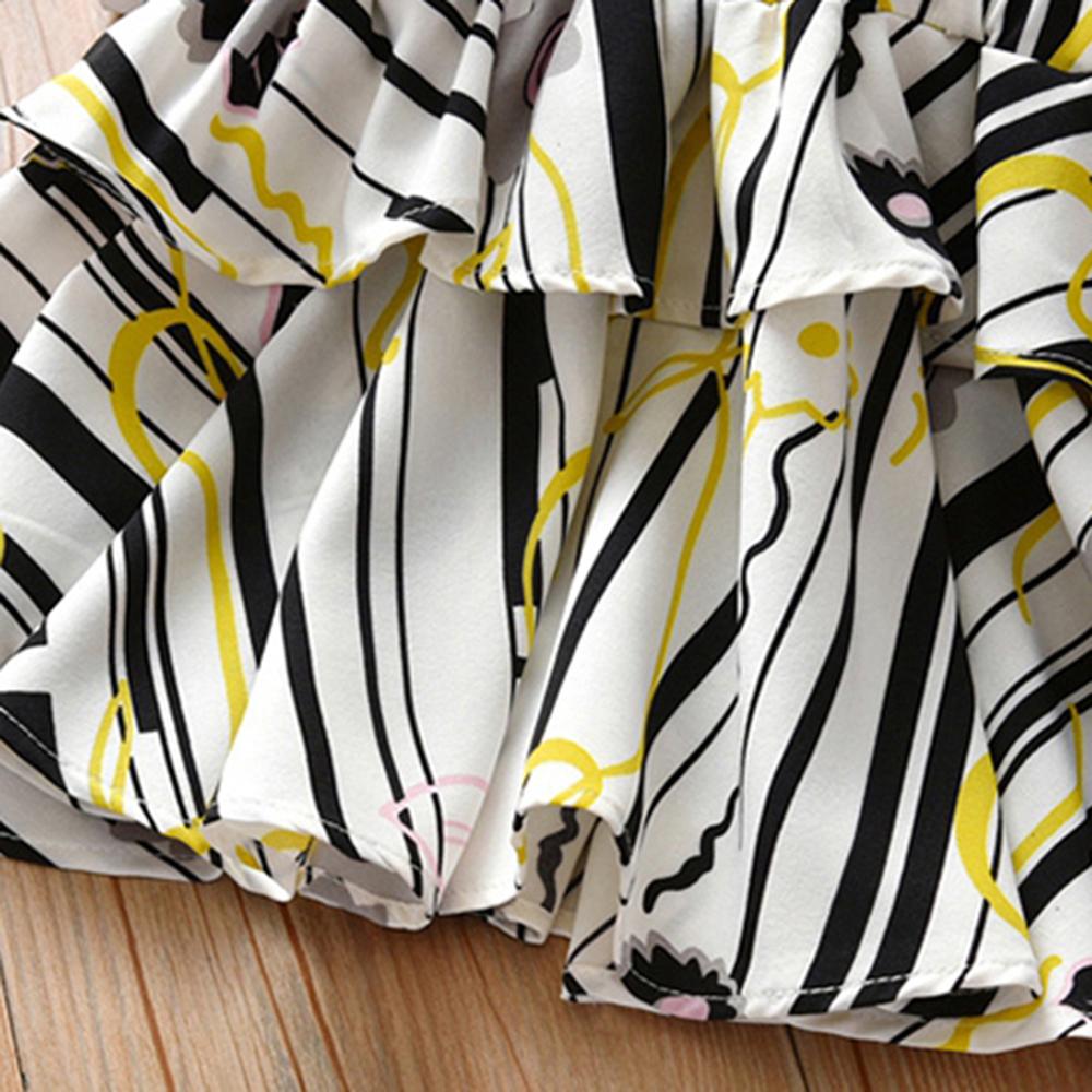 Girls Printed Striped Sling Top trendy kids wholesale clothing