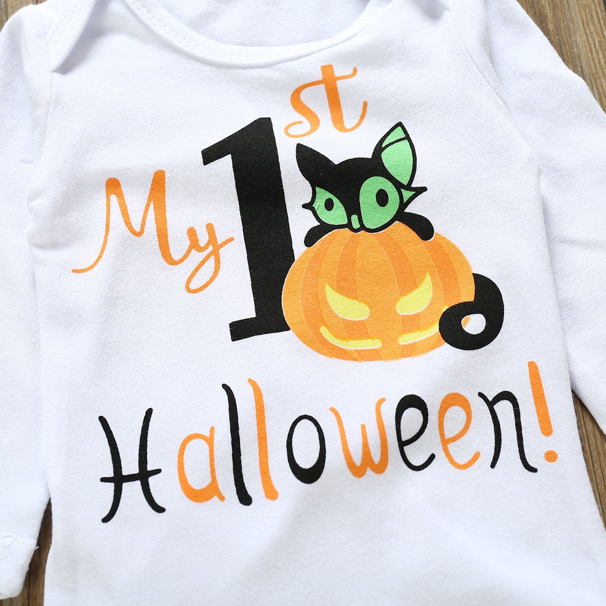 Baby Pumpkin Letter Printed Long Sleeve Romper Wholesale Baby Clothes