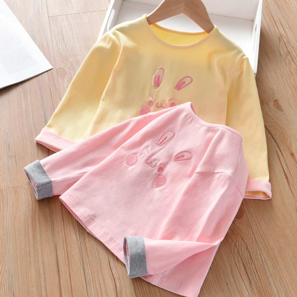 Girls Rabbit Long Sleeve T-shirt wholesale childrens clothing