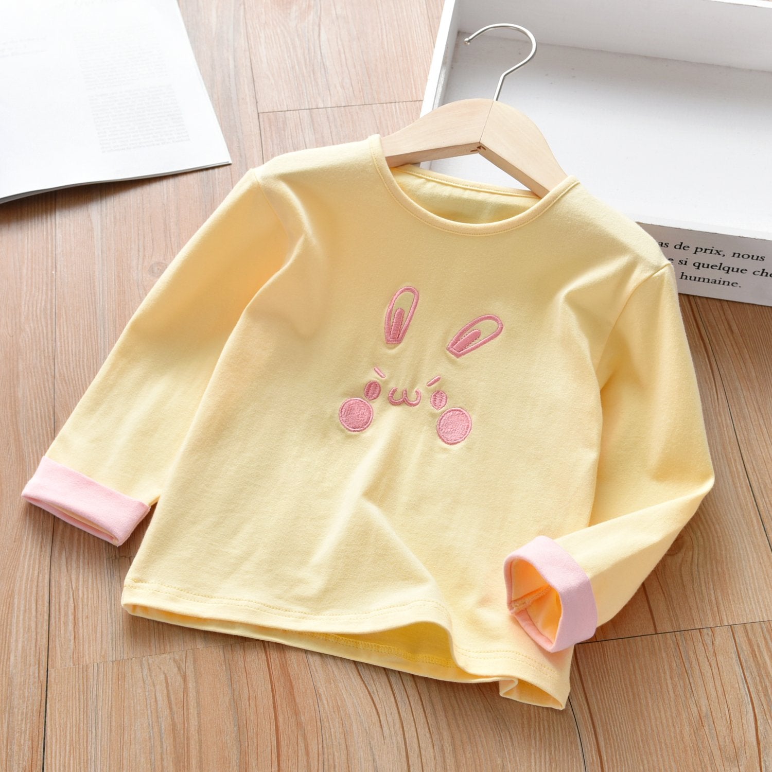 Girls Rabbit Long Sleeve T-shirt wholesale childrens clothing