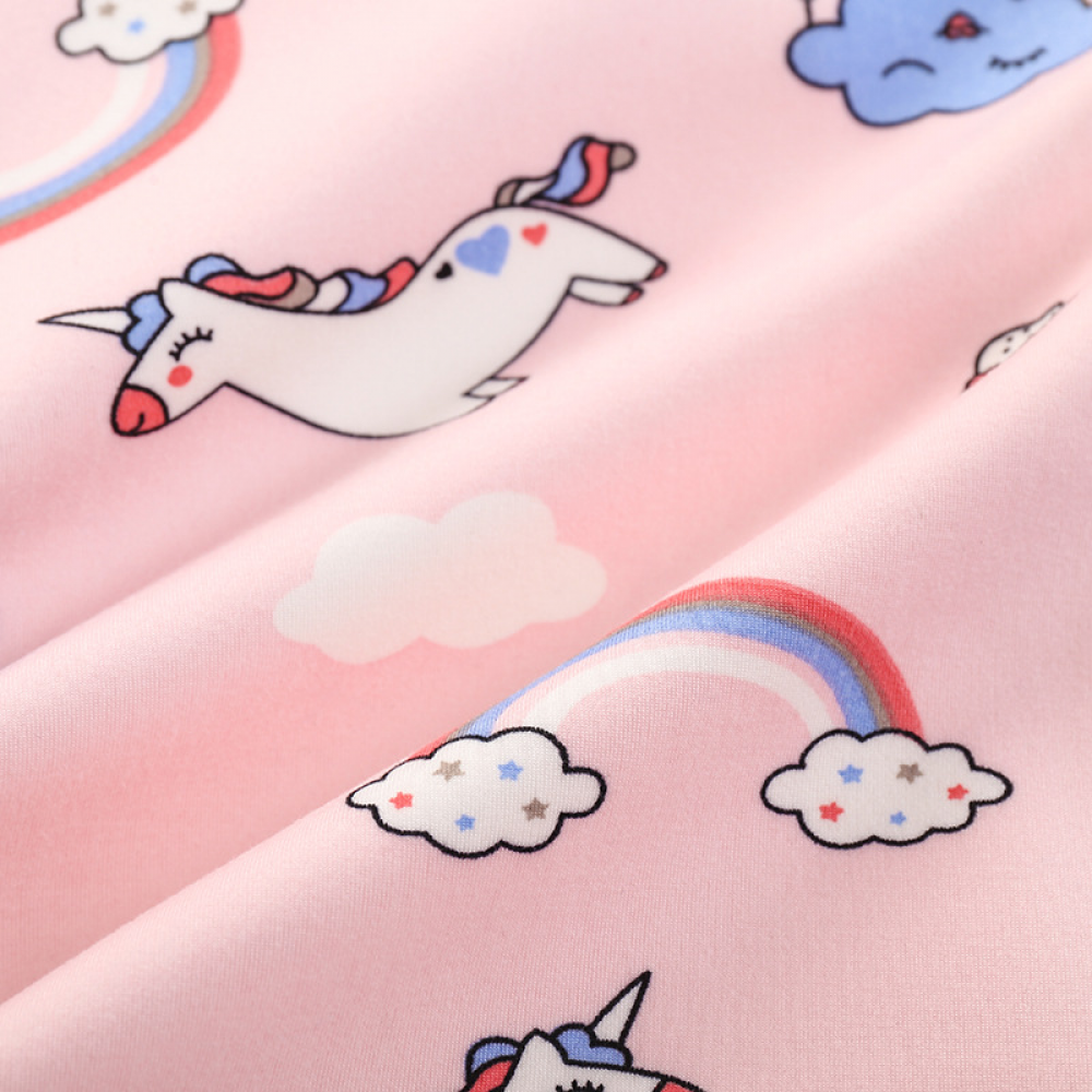 Girls Rainbow Unicorn Printed Long Sleeve T-shirt wholesale kids clothes